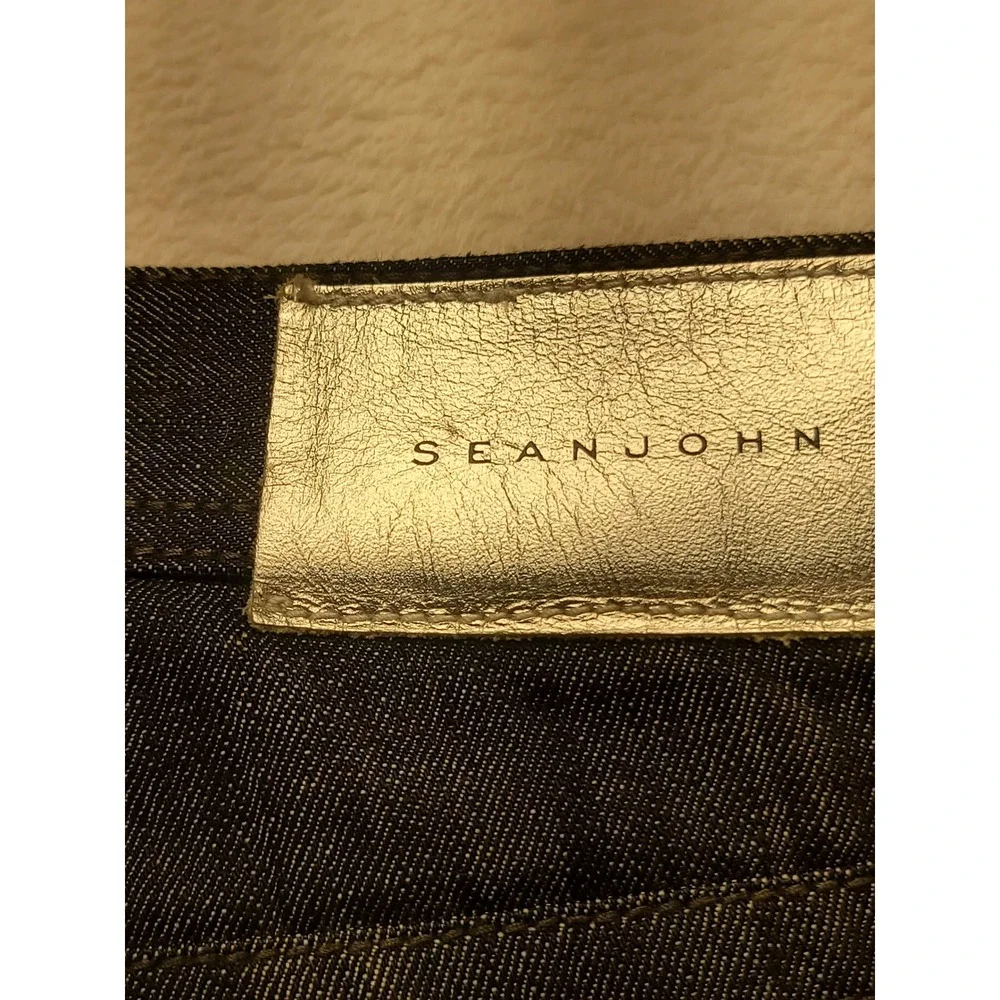Sean John Men's Dark Wash Denim Jeans Size 34x34 Straight Leg Cotton Streetwear